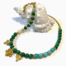 Groene Ketting met Halfedelstenen en Zoetwaterparel in goud