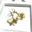 Ginkgo Biloba oorbellen in goud, boho