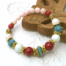 Meerkleurige Boho Stretch Armband met Halfedelstenen