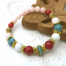 Meerkleurige Boho Stretch Armband met Halfedelstenen