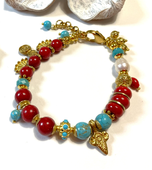 donkerrode armband