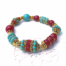 Rood met Turquoise Boho stretch armband