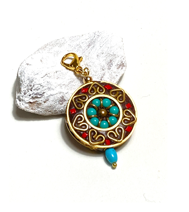 Losse ronde hanger in Tibetaanse stijl