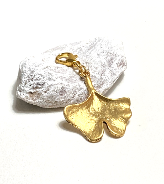 Ginkgo Biloba hanger in goud - Afbeelding 2