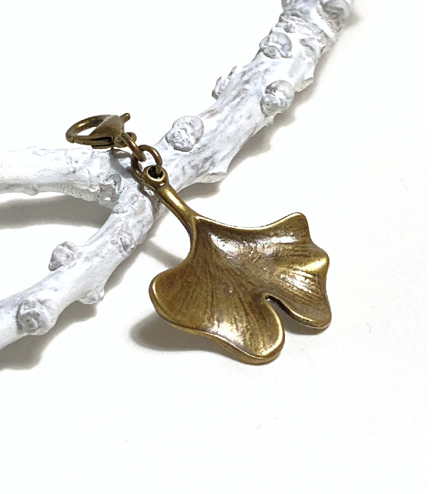 Ginkgo Biloba hanger in brons