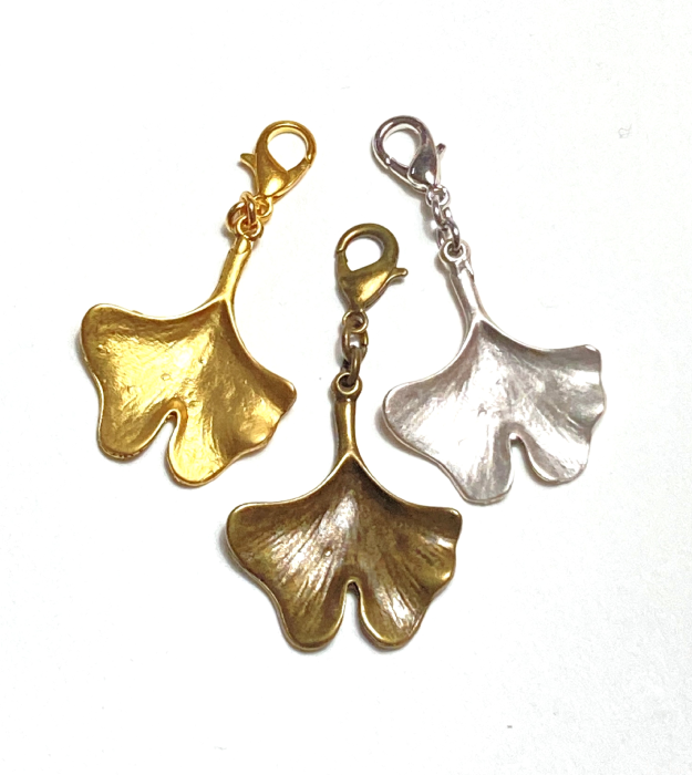 Verzilverde Ginkgo Biloba hanger - Afbeelding 5