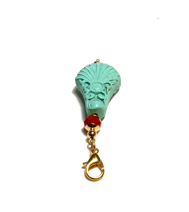 Hanger met handgemaakte Cinnabar kraal - Afbeelding 5