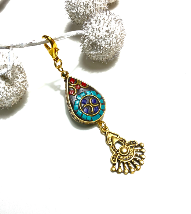 Druppel hanger in Tibetaanse stijl