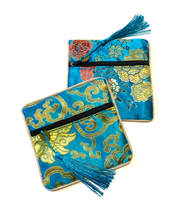 Turquoise Cadeau Zakje voor Sieraden, prijs per stuk