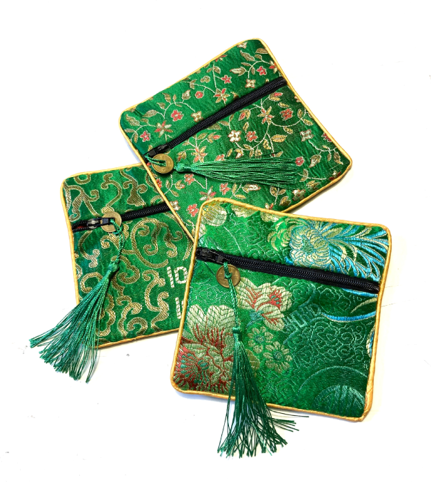 Groen Satijnen Cadeau Zakje voor Sieraden