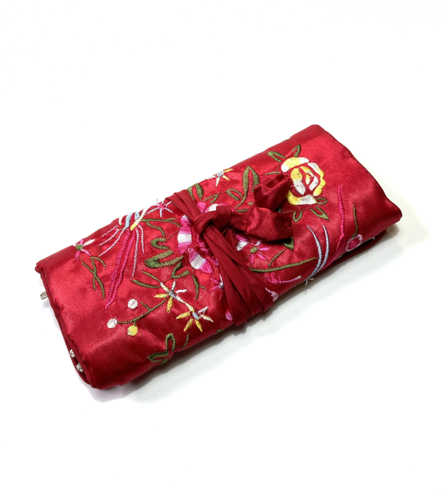 Donkerrode Satijnen Sieraden Organizer