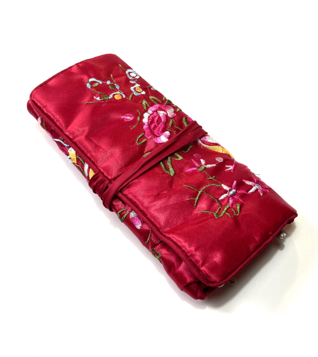 Donkerrode Satijnen Sieraden Organizer