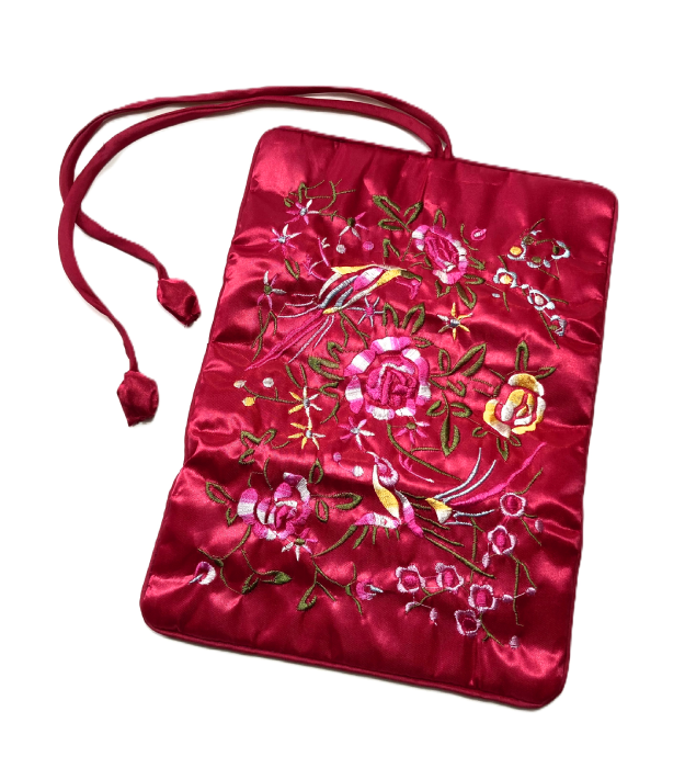 Donkerrode Satijnen Sieraden Organizer - Afbeelding 4