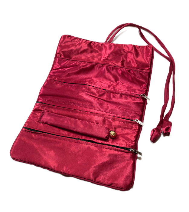 Donkerrode Satijnen Sieraden Organizer - Afbeelding 5