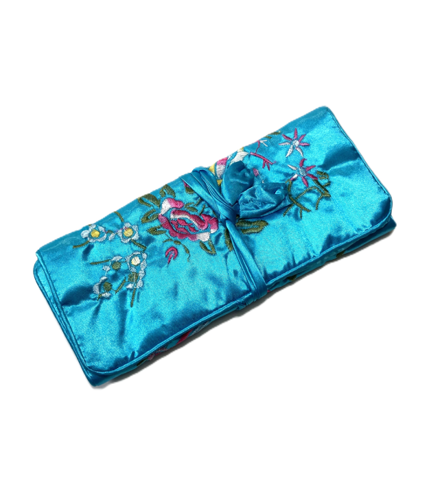 Turquoise Geborduurde Sieraden Organizer