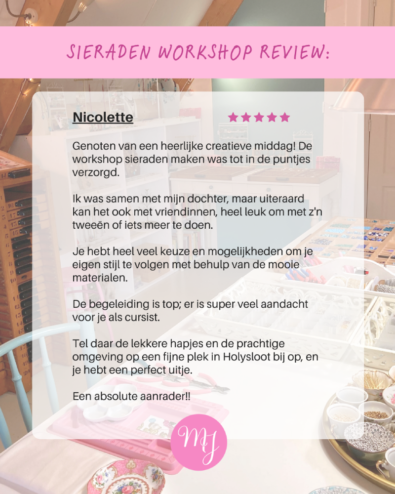 Sieraden Workshop Moucy's Reviews